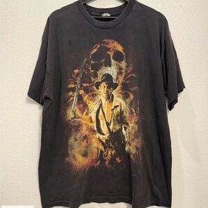 90s Indiana Jones Temple of Doom Vintage Movie Promo Tee XL 23x29